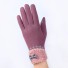 Női téli kesztyű masnival J2850 sötét rózsaszín