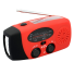 Nouzové rádio se svítilnou a powerbankou Přenosné rádio AM/FM Bezdrátové rádio LED svítilna Powerbanka 2000mAh 14,5 x 7,8 x 5 cm Voděodolné červená
