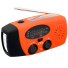Nouzové rádio se svítilnou a powerbankou Přenosné rádio AM/FM Bezdrátové rádio LED svítilna Powerbanka 2000mAh 14,5 x 7,8 x 5 cm Voděodolné oranžová