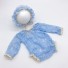 Novorozenecký set čepice a body světle modrá