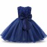 Nowoczesna sukienka dziewczęca J2573 ciemnoniebieski