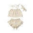 Oberteil und Shorts für Mädchen L1260 beige