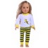 Oblečenie pre bábiku pruhovaný žltá