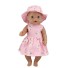 Oblečenie pre bábiky s klobúčikom ružová