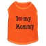 Oblek pre mačku I LOVE MY MOMMY, I LOVE MY DADDY oranžová