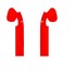 Ochranná nálepka na slúchadlá Apple Airpods 1 pár červená