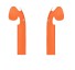 Ochranná nálepka na slúchadlá Apple Airpods 1 pár oranžová