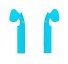 Ochranná nálepka na sluchátka Apple Airpods 1 pár světle modrá