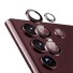 Ochranné sklo na kameru pro Samsung Galaxy S22 Ultra tmavě červená