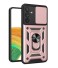 Ochranný kryt s magnetem, stojánkem a krytkou na objektiv pro Samsung Galaxy A04 růžová