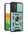Ochranný kryt s magnetem, stojánkem a krytkou na objektiv pro Samsung Galaxy A04 zelená