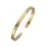 Offenes Damenarmband flach golden