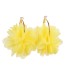 Okrągłe kolczyki damskie z kwiatkiem C1107 żółty