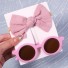 Okulary przeciwsłoneczne dla dzieci z kokardką różowy