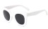 Okulary przeciwsłoneczne retro z szerokimi oprawkami J2967 biały