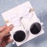 Okulary przeciwsłoneczne z kocimi uszami i kokardką biały