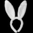 Opaska dziewczyny z uszami królika biały