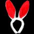 Opaska dziewczyny z uszami królika czerwony