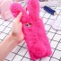 Oryginalny pokrowiec na iPhone z futerkowym królikiem różowy