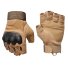 Outdoorové taktické armádne rukavice bez prstov Bezprsté vojenské rukavice hnedá