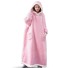 Oversize mikinová deka s rukávy 120 cm růžová