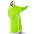 Oversize mikinová deka s rukávy 120 cm světle zelená