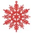 Ozdoba świąteczna śnieżynka 12 szt czerwony