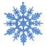 Ozdoba świąteczna śnieżynka 12 szt niebieski
