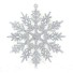 Ozdoba świąteczna śnieżynka 12 szt srebrny