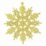 Ozdoba świąteczna śnieżynka 12 szt żółty