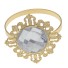 Ozdobne pierścienie na serwetki z kamieniem 24 szt srebrny