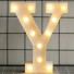 Ozdobne świecące litery Y