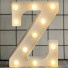 Ozdobne świecące litery Z