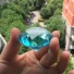 Ozdobny szklany diament C478 jasnoniebieski