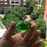 Ozdobny szklany diament C478 zielony