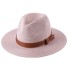Pălărie de paie cu curea dublă roz deschis