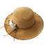 Pălărie de paie de fată cu stele maro deschis