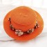 Pălărie pentru copii cu flori T862 portocale