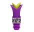 Pâlnie pentru sticlă cu dop în formă de floare violet