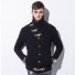 Palton bărbați tricotat de primăvară/toamnă J2216 negru