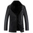 Palton de iarnă pentru bărbați cu blană F1301 negru