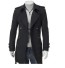 Palton de iarnă pentru bărbați cu centură J1569 negru