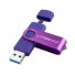 Pamięć flash USB 2 w 1 J2983 purpurowy