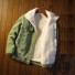 Pánská bunda s kožíškem F1233 zelená