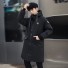Pánska dlhá zimná bunda čierna