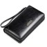 Pánska dvojitá kožená peňaženka M536 čierna