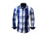 Pánska kockovaná košeľa J2599 modrá