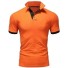 Pánska košeľa s krátkym rukávom F860 oranžová