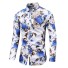 Pánska košeľa s kvetinami A2654 modrá