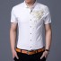 Pánska košeľa s ružami A3086 biela